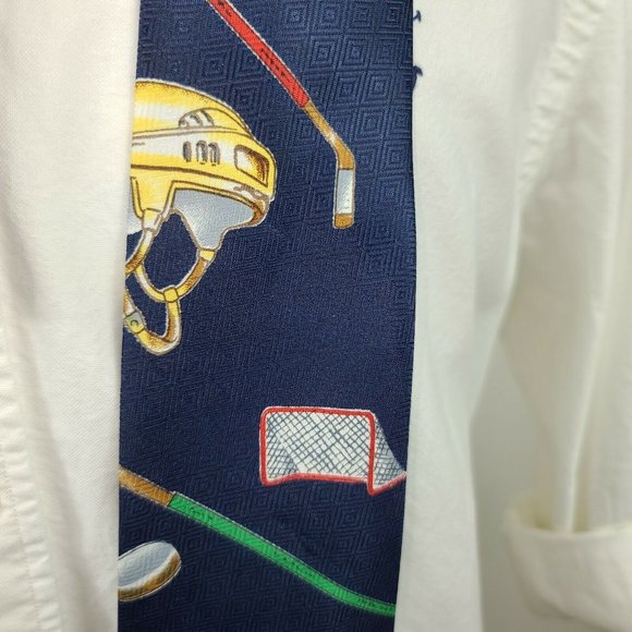 Brothers Trading Co Handmade Hockey Themed Necktie - Picture 2 of 5